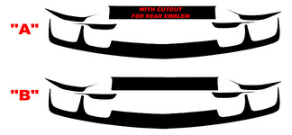2010-2013 Chevrolet Camaro Kofferbak en Fascia Blackout Vinyl Decals Stickers kit