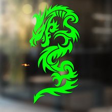 Draak met Tribaal Patroon Universele Vinyl Decal Sticker_3