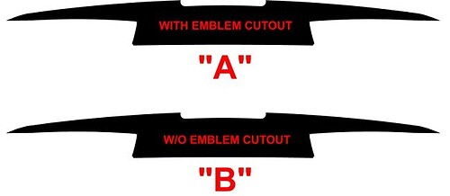 2016 en later Chevrolet Camaro Extended Rear Trunk Blackout Stickers-stickerset
