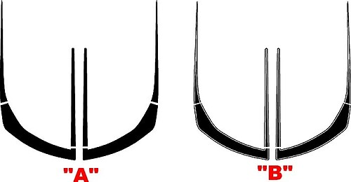 2016 en hoger Chevrolet Camaro Front Fascia ZL1 Stijl Accent Strepen Past LT / RS / SS Vinyl Decals Stickers

