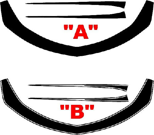 Set vinylstickers voor accenten op de voorbumper voor Chevrolet Camaro 2016+