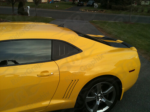 2010 - 2015 Chevrolet Camaro achterruit Faux Louvre sticker sticker
