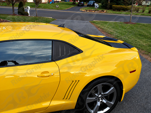 Faux Louver Pair — Vinylsticker (zijruit) voor Chevrolet Camaro 2010-2015