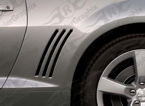 2010 - 2015 Chevrolet Camaro achterpaneel zijventilatie accent verduisterende stickers

