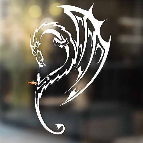 Sprookjesachtige Reuzenvleugels Draak Universele Vinyl Decal Sticker