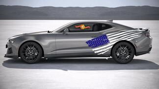 Paar USA Side Accent American Flag Stripe Kit Universal Fit voor veel voertuigen 2 kleuren