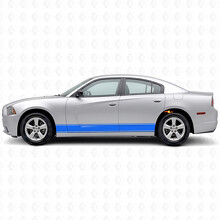 Paar 2011 - 2014 Charger Rocker Panel Stripe Kits Vinyl Decals Stickers_2