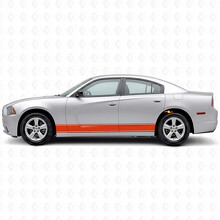 Paar 2011 - 2014 Charger Rocker Panel Stripe Kits Vinyl Decals Stickers_4