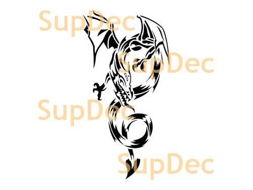 Draak Vinyl Art Wall Window Badkamer Sticker Sticker #28
