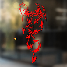 Vliegende Gebogen Draak Universele Vinyl Decal Sticker_2