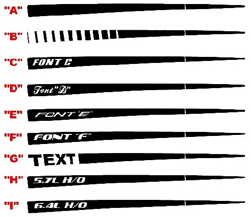 Zijkantelstreep Kit 2 voor Dodge Charger Daytona