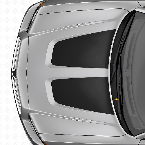 Dubbele brede motorkapstrepen vinyl decalset voor Dodge Charger
