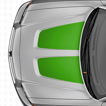 Dubbele brede motorkapstrepen vinyl decalset voor Dodge Charger_3