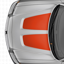 Dubbele brede motorkapstrepen vinyl decalset voor Dodge Charger_4