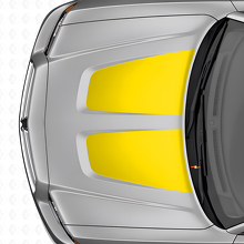 Dubbele brede motorkapstrepen vinyl decalset voor Dodge Charger_5