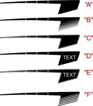 Hockeystijl zijpaneelstreepenset 2 voor Dodge Charger 3