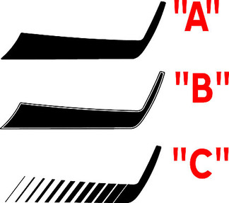 2015 en nieuwer Charger Hockey Hood Accent Stripe Kits