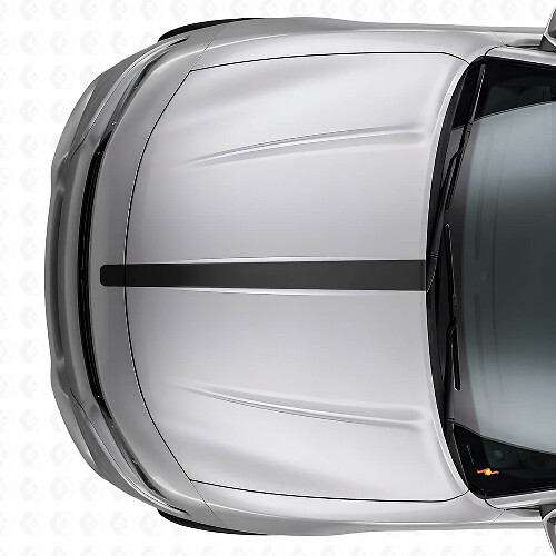 Rechte Dunne Motorkapstreep Vinyl Decal voor Dodge Charger