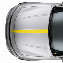 Rechte Dunne Motorkapstreep Vinyl Decal voor Dodge Charger_5