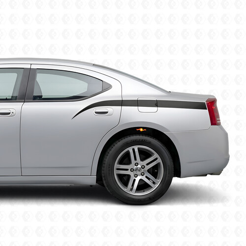 Stinger Stijl Strepen Zij Vinyl Decal Sticker voor Dodge Charger 2006-2010