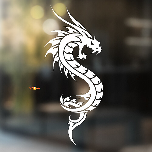 Boze Draak Tribal Stijl Universele Vinyl Decal Sticker