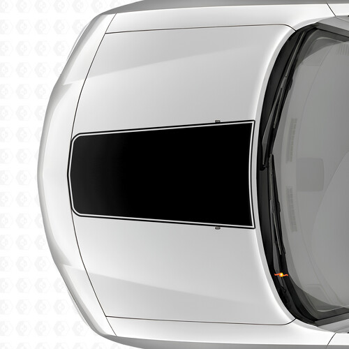 Blackout Outline Brede Streep Motorkap Vinyl Decal Sticker voor Dodge Charger 2006-2010