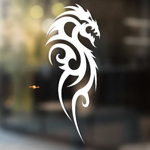 Tribal Flame Stijl Draak Universele Vinyl Decal Sticker