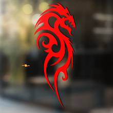 Tribal Flame Stijl Draak Universele Vinyl Decal Sticker_2