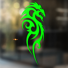 Tribal Flame Stijl Draak Universele Vinyl Decal Sticker_3