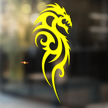 Tribal Flame Stijl Draak Universele Vinyl Decal Sticker_4
