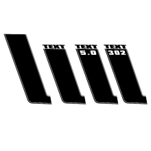 2013 Musclecar Musclecarmodel BOSS Style Side Stripe Kit Vinyl Decals Stickers_2