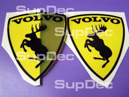 Prancing Moose Shield Embleem Vinyl Decal voor Volvo