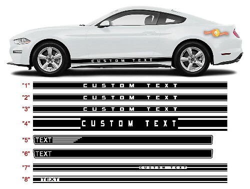 2005 - 2020 Musclecar Musclecarmodel Rocker Panel Stripe Kits Vinyl Decal Sticker