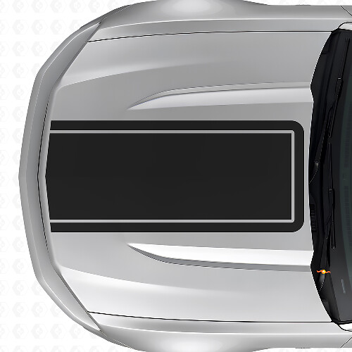Blackout Outline Motorkapstreep Vinyl Decal voor Musclecar Musclecarmodel Mach 1 2010-20