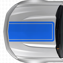 Blackout Outline Motorkapstreep Vinyl Decal voor Musclecar Musclecarmodel Mach 1 2010-20_2