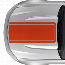 Blackout Outline Motorkapstreep Vinyl Decal voor Musclecar Musclecarmodel Mach 1 2010-20_4