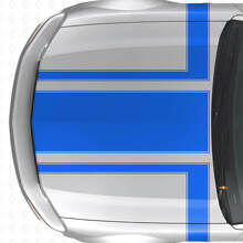 Geïllustreerde motorkap- en zijstrepen vinylstickerset voor Musclecar Musclecarmodel 2005-2009_2