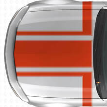 Geïllustreerde motorkap- en zijstrepen vinylstickerset voor Musclecar Musclecarmodel 2005-2009_4