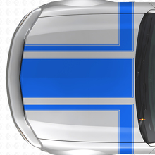 Gedecoreerde Outline Motorkap & Zijkant Strepen Vinyl Decal Kit voor Musclecar Musclecarmodel 2005-09_2