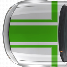 Gedecoreerde Outline Motorkap & Zijkant Strepen Vinyl Decal Kit voor Musclecar Musclecarmodel 2005-09_3