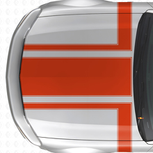 Gedecoreerde Outline Motorkap & Zijkant Strepen Vinyl Decal Kit voor Musclecar Musclecarmodel 2005-09_4