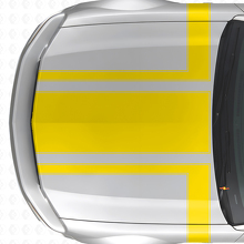 Gedecoreerde Outline Motorkap & Zijkant Strepen Vinyl Decal Kit voor Musclecar Musclecarmodel 2005-09_5