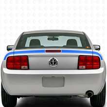 Accent achterklep streepvinyllogo's voor Musclecar Musclecarmodel 2005-2009_2