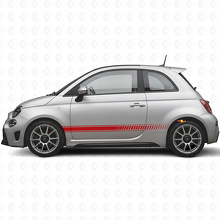 Ruitvormige Racezijstrips Vinyl Decal Kit voor Fiat 500 Abarth 2007+_4