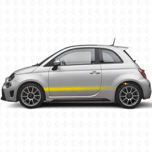 Ruitvormige Racezijstrips Vinyl Decal Kit voor Fiat 500 Abarth 2007+_6