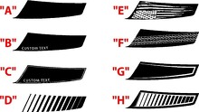 2015 en recenter Musclecar truck Hood Spear Stripes 2