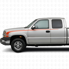 Retro Stijl Omlijnde Zijstrepen Vinyl Decal Kit voor Chevrolet Silverado 2003-06_4