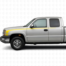 Retro Stijl Omlijnde Zijstrepen Vinyl Decal Kit voor Chevrolet Silverado 2003-06_5