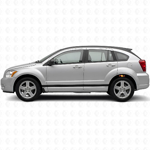 Rechte Omlijning Zijstrepen Vinyl Decal Kit voor Dodge Caliber 2007+