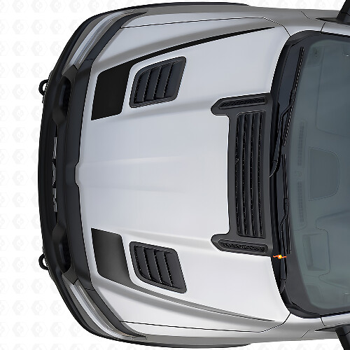 Hockey Stick Stijl Motorkap Vinyl Decal Set voor Dodge Ram Sport 2019+